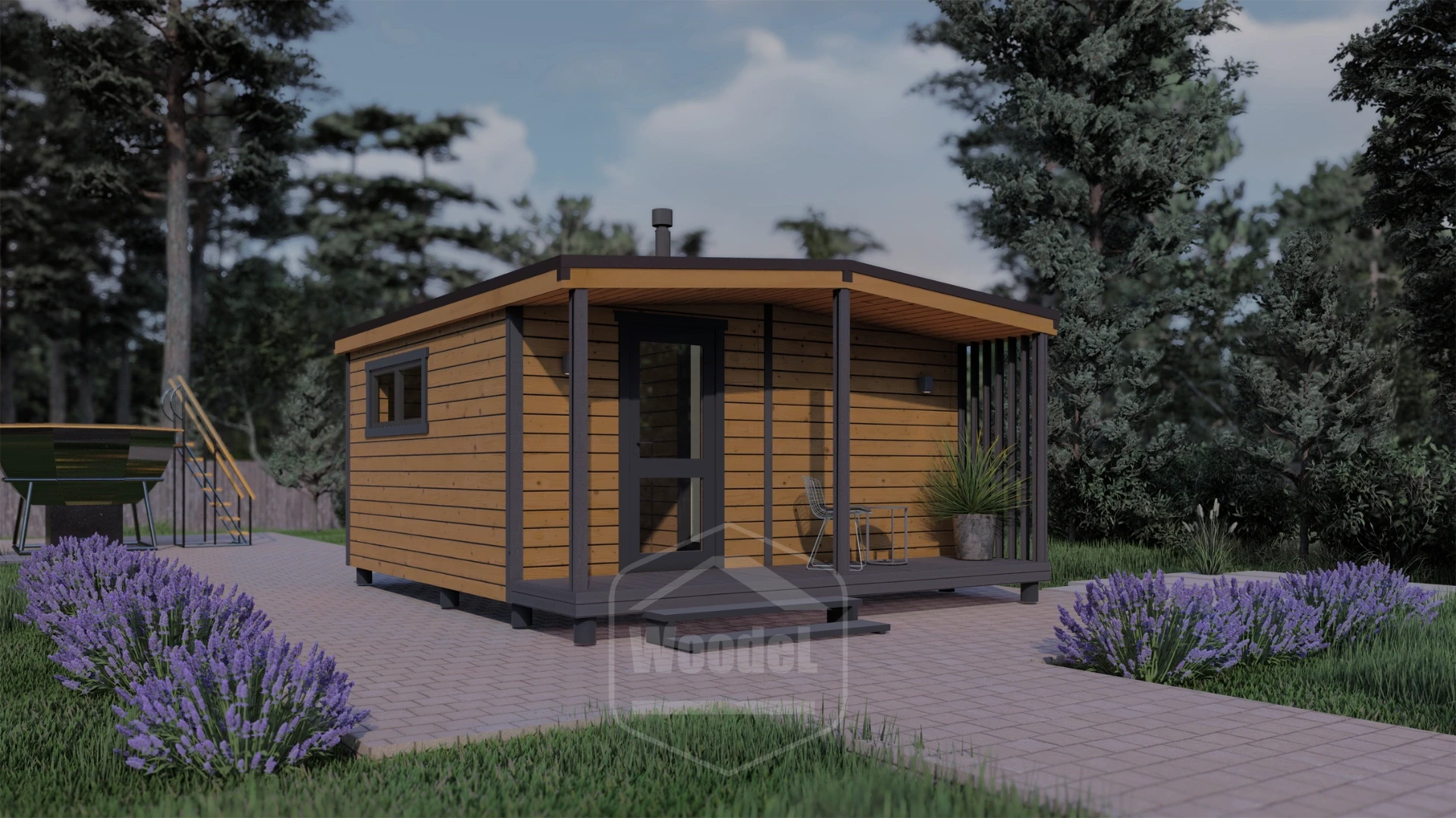 Woodel Heat 4,5х5 метров с террасой